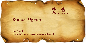 Kurcz Ugron névjegykártya